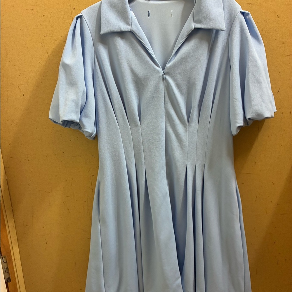 Macy's Sky Blue Asymmetrical Dress